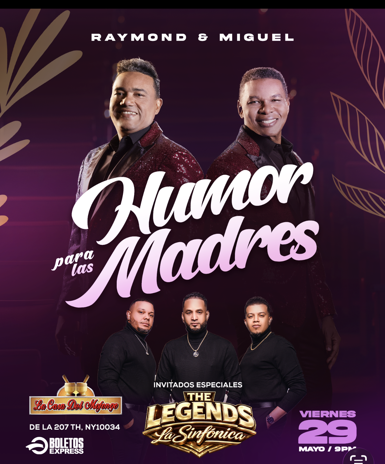 Buy tickets for Raymond & Miguel Raymond & Miguel