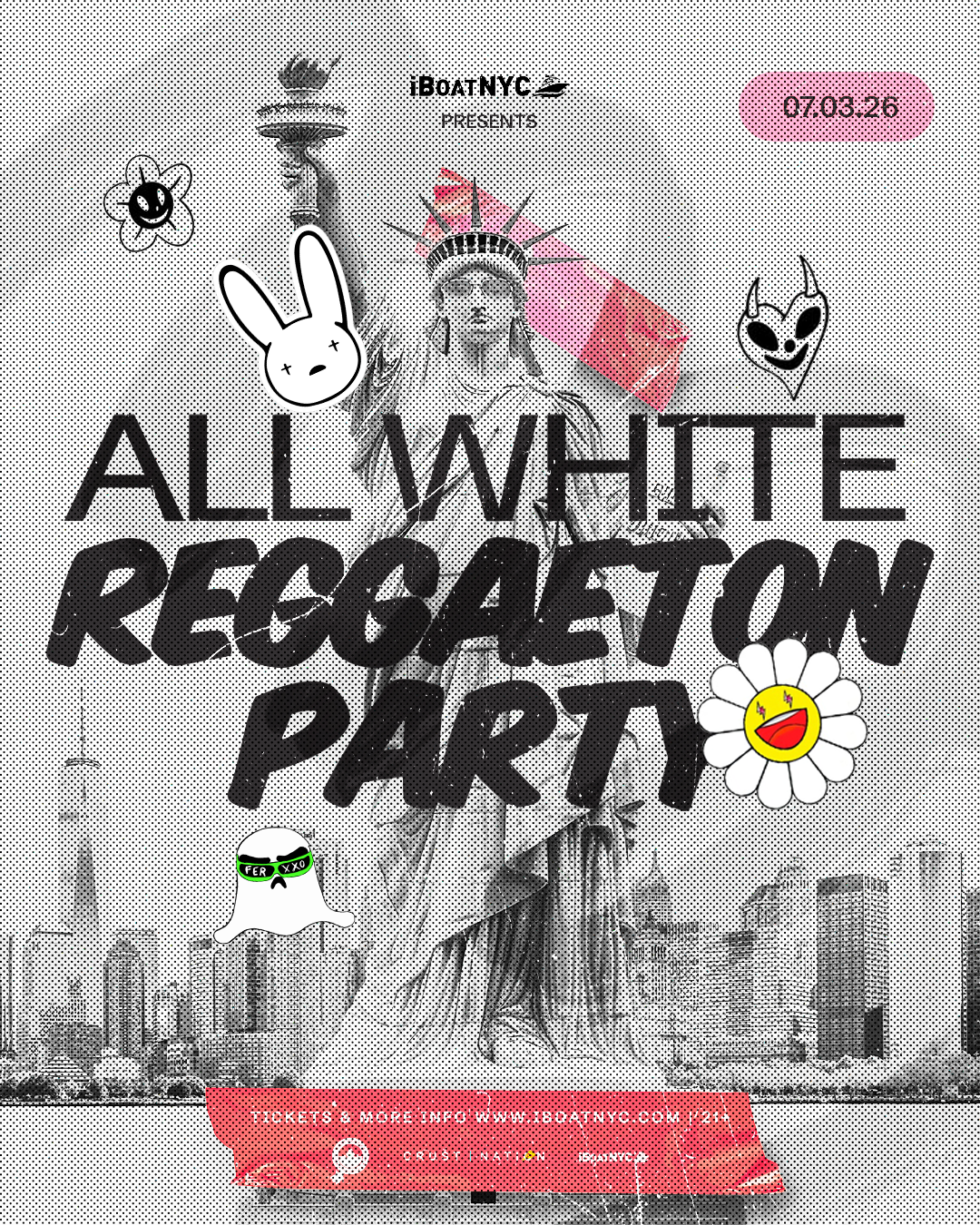 TODO BLANCO: Independence Day ALL WHITE LATIN & Reggaeton Boat Party Cruise