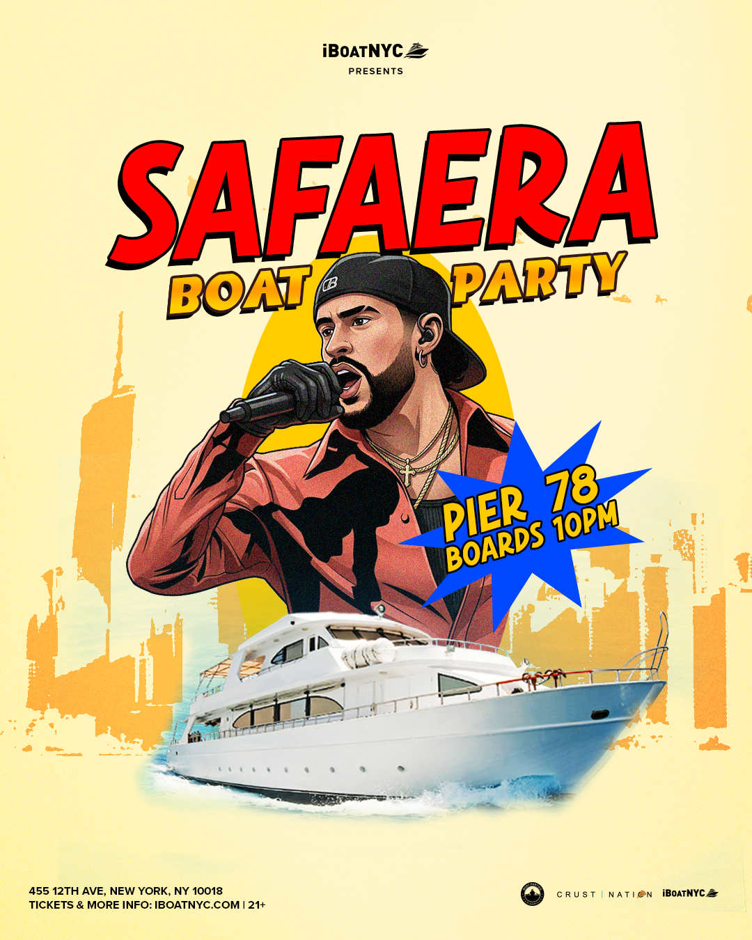 Buy tickets for BENITO BOAT TRIBUTES: Safaera Yacht Party Cruise NYC BENITO BOAT TRIBUTES: Safaera Yacht Party Cruise NYC