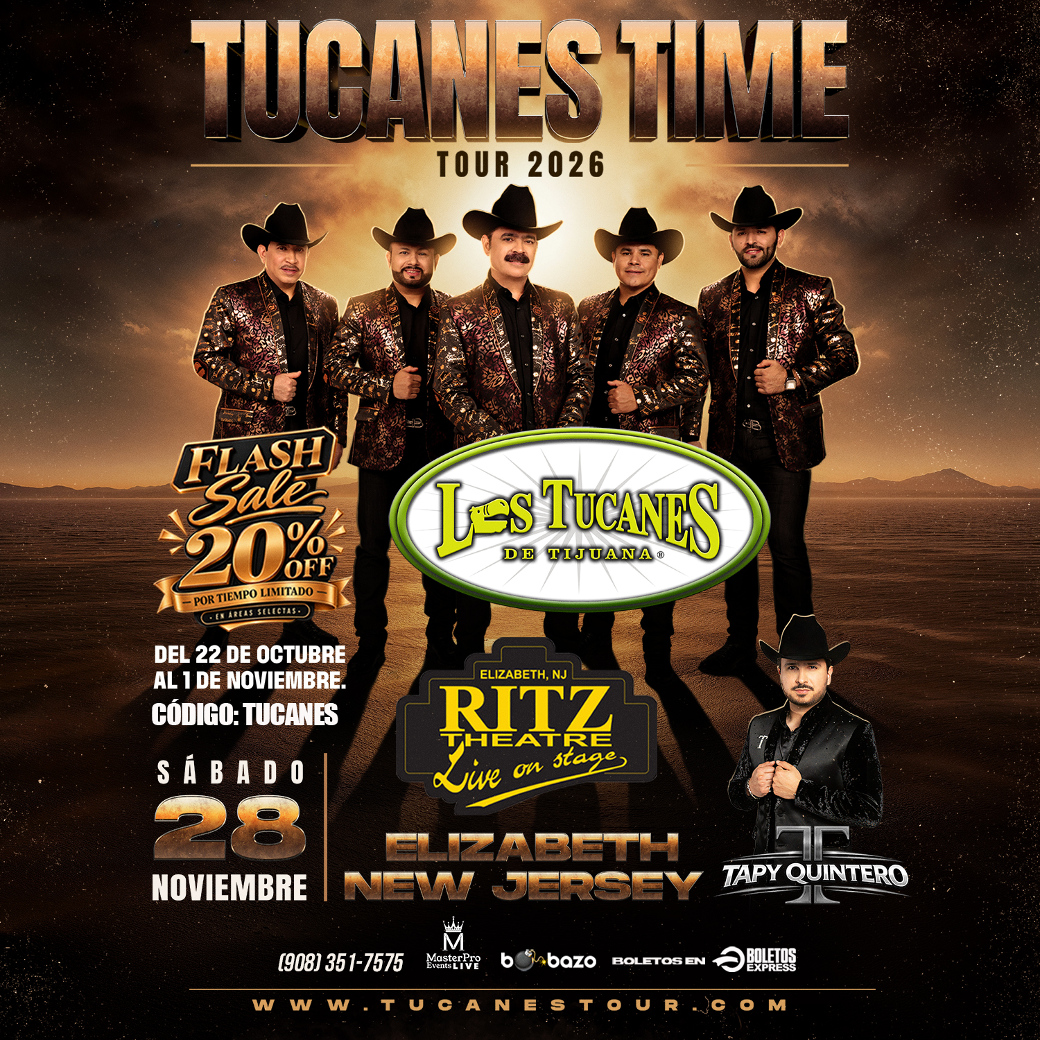 Buy tickets for Los Tucanes de Tijuana & Tapy Quintero Los Tucanes de Tijuana & Tapy Quintero
