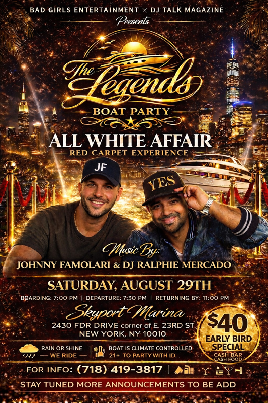 Buy tickets for THE LEGENDS BOAT PARTY THE LEGENDS BOAT PARTY
