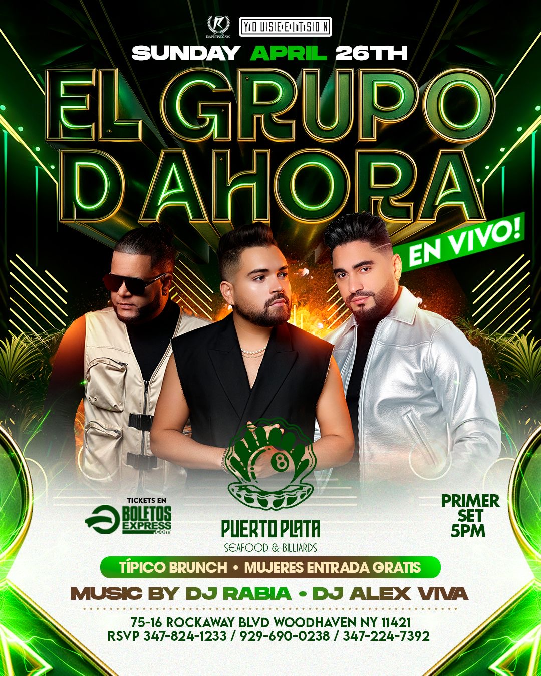 Buy tickets for EL GRUPO D' AHORA BRUNCH SUNDAY EL GRUPO D' AHORA BRUNCH SUNDAY