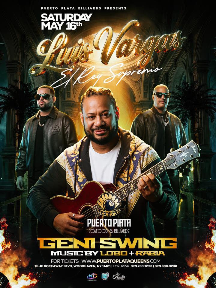 Buy tickets for LUIS VARGAS EL REY SUPREMO FEATURING GENI SWING Y DJ LOBO LUIS VARGAS EL REY SUPREMO FEATURING GENI SWING Y DJ LOBO