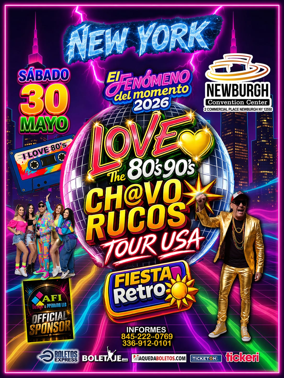 THE 80's 90's CHAVOS RUCOS TOUR USA FIESTA RETRO