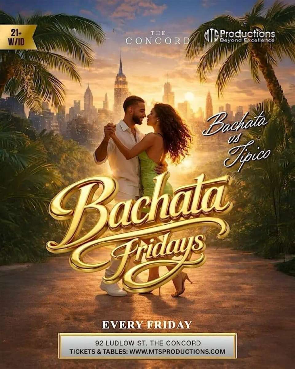 Buy tickets for Friday Bachata Night at Concord NYC | Traditional Bachata | May 1 Friday Bachata Night at Concord NYC | Traditional Bachata | May 1