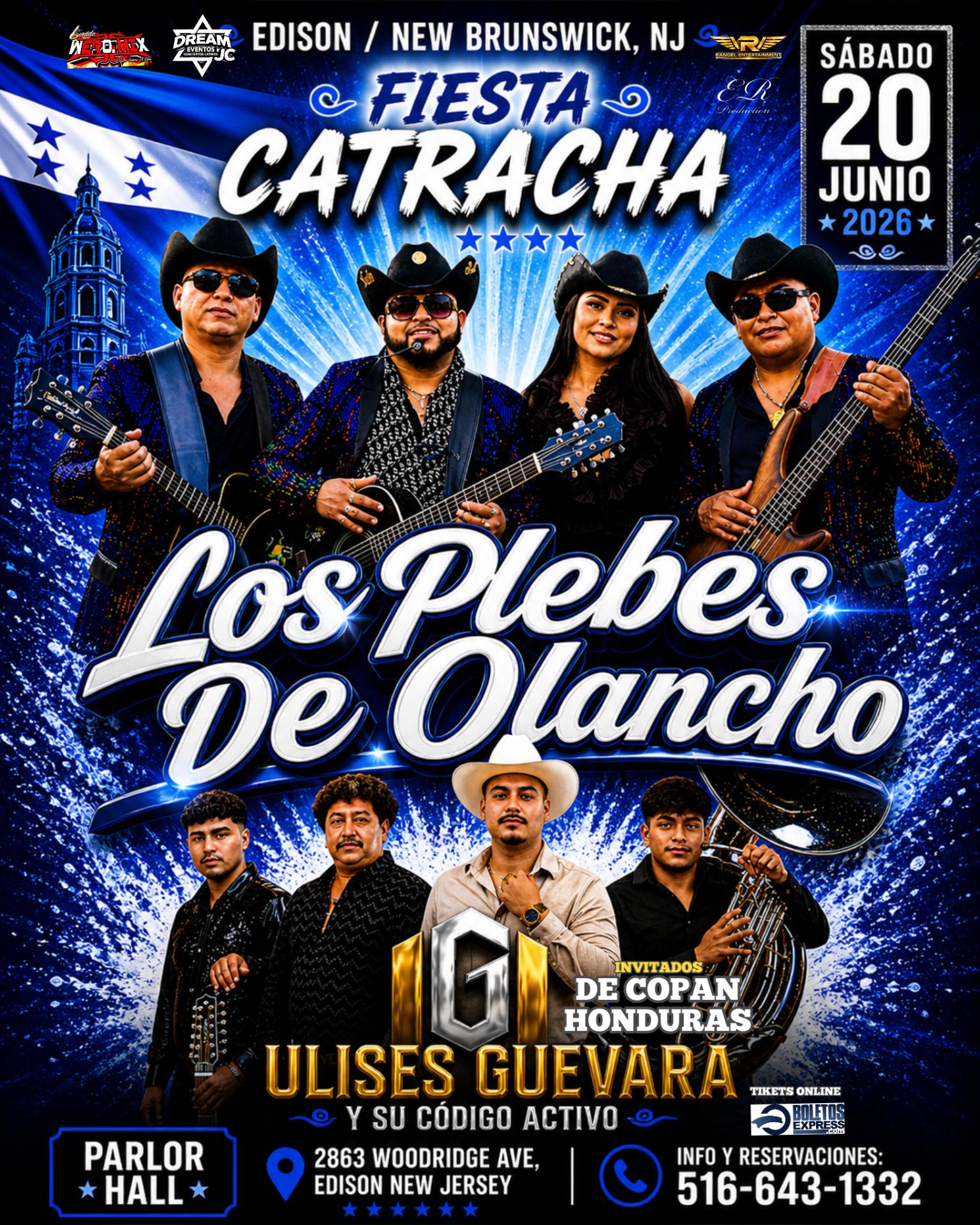 Buy tickets for Los Plebes De Olancho vs Ulises Guevara de Copán Hnd sábado 20 de junio , Edison/ New Brunswick NJ Los Plebes De Olancho vs Ulises Guevara de Copán Hnd sábado 20 de junio , Edison/ New Brunswick NJ