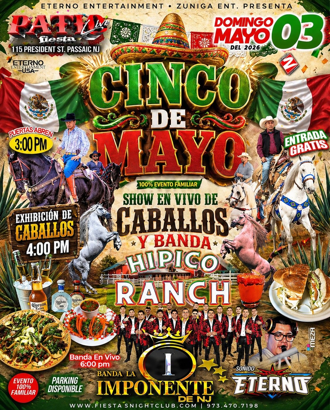 Buy tickets for CINCO DE MAYO - SHOW EN VIVO DE CABALLOS Y BANDA HÍPICO CINCO DE MAYO - SHOW EN VIVO DE CABALLOS Y BANDA HÍPICO