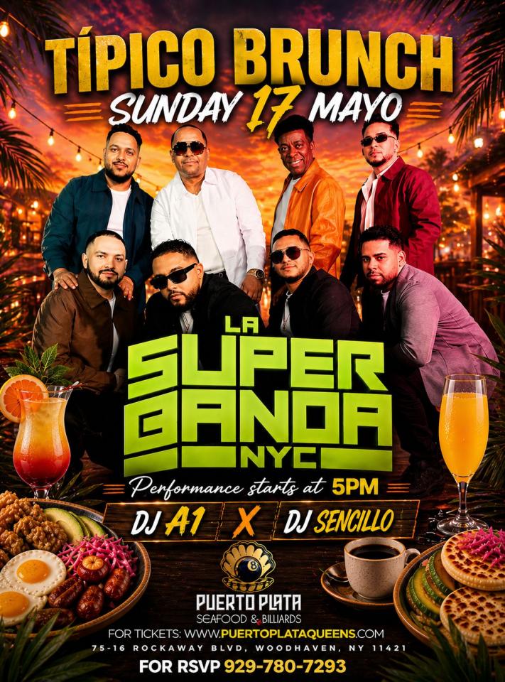 Buy tickets for TIPICO BRUNCH @ PUERTO PLATA QUEENS TIPICO BRUNCH @ PUERTO PLATA QUEENS