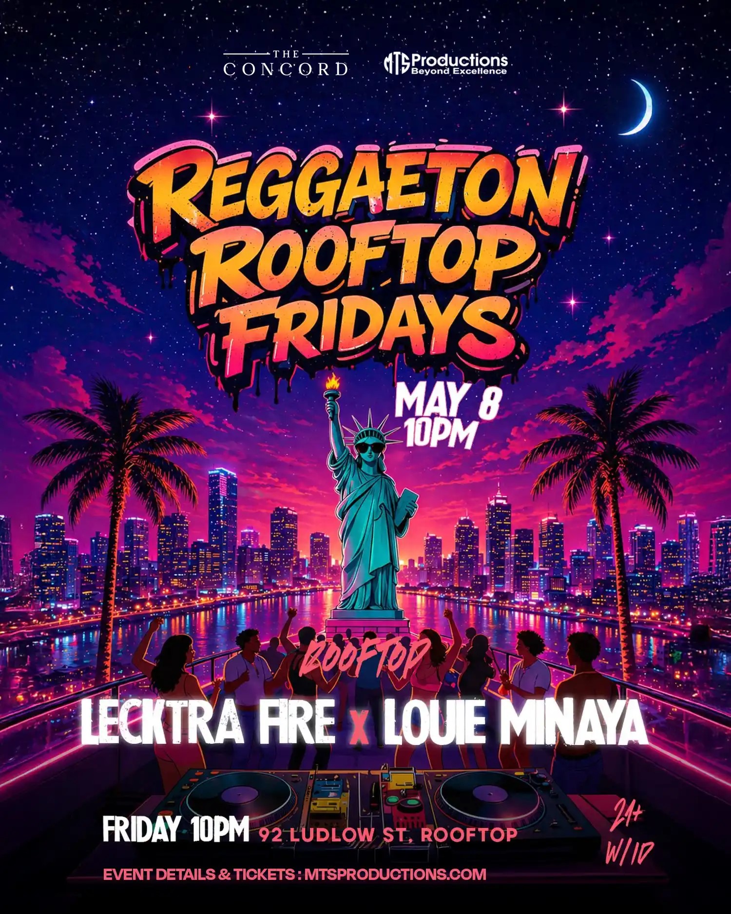 Reggaeton Rooftop Fridays at Concord NYC | Friday, May 8, 2026