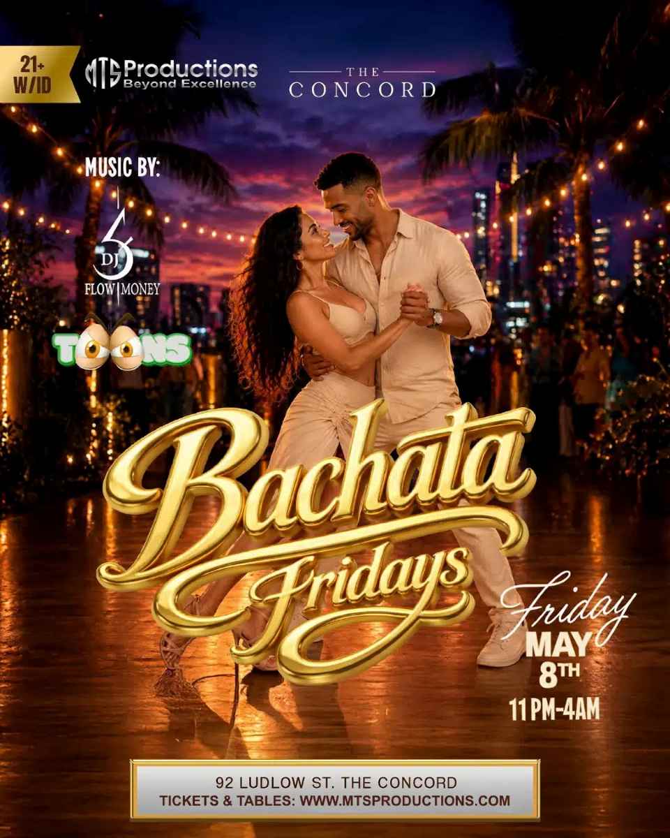 Friday Bachata Night at Concord NYC | Traditional Bachata | May 8