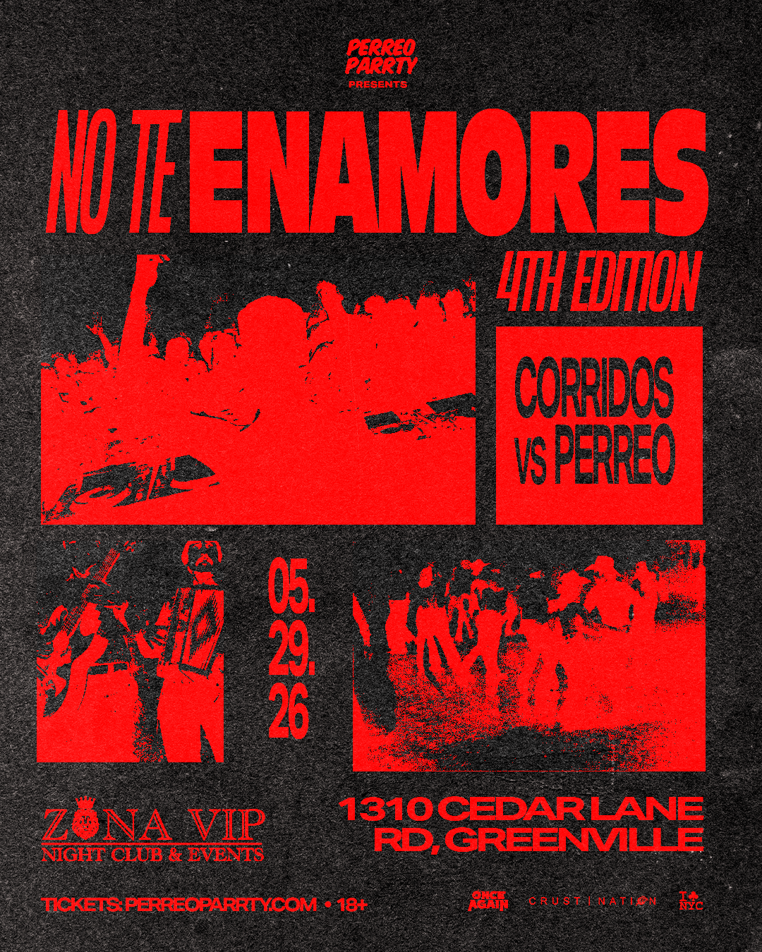 NO TE ENAMORES FEST 4 - Corridos v Reggaeton Greenville Warehouse Party 18+