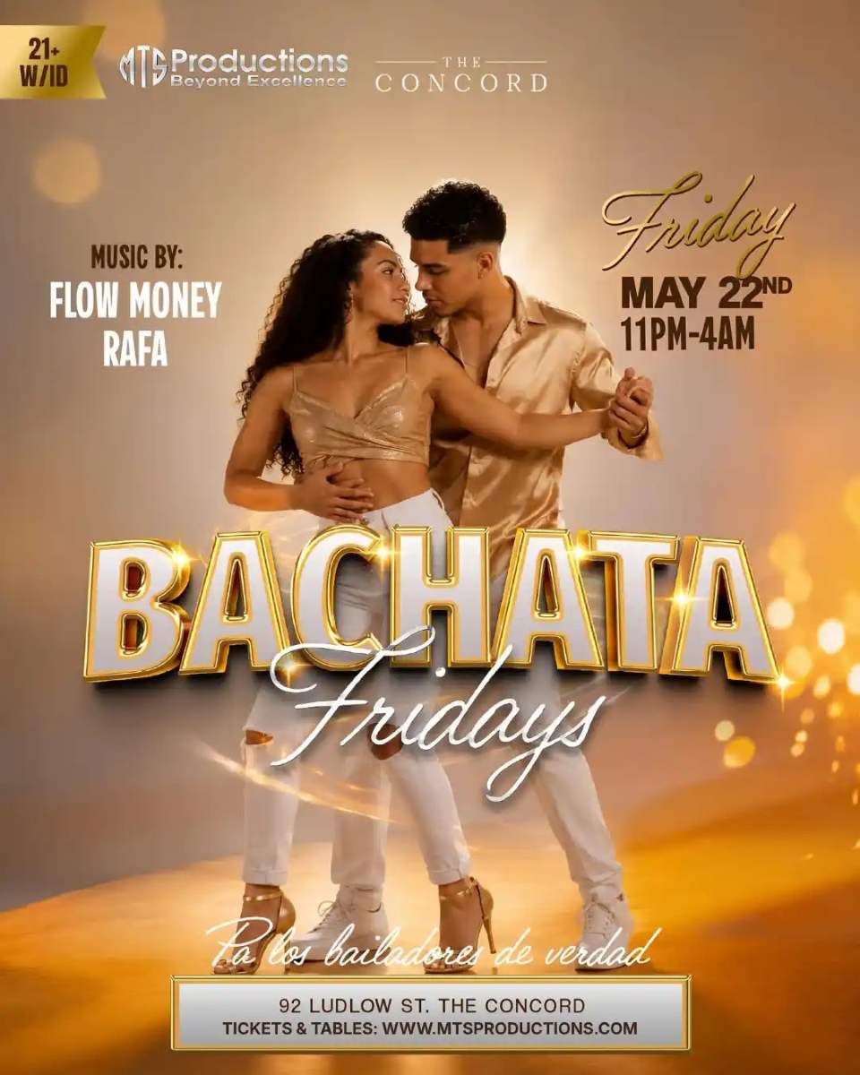 Friday Bachata Night at Concord NYC | Traditional Bachata | May 22