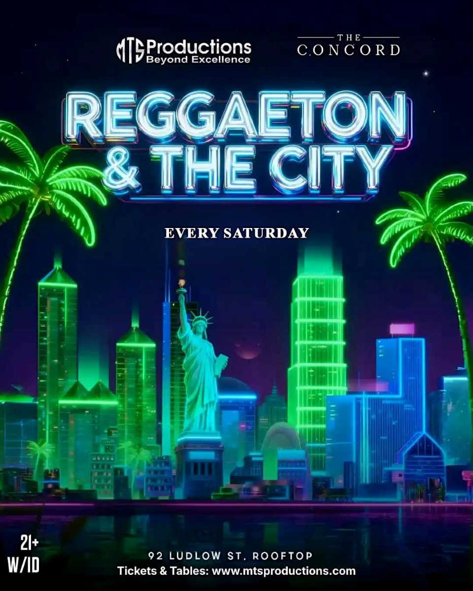 Reggaeton & the City Rooftop Party Saturday at Concord NYC – May 23