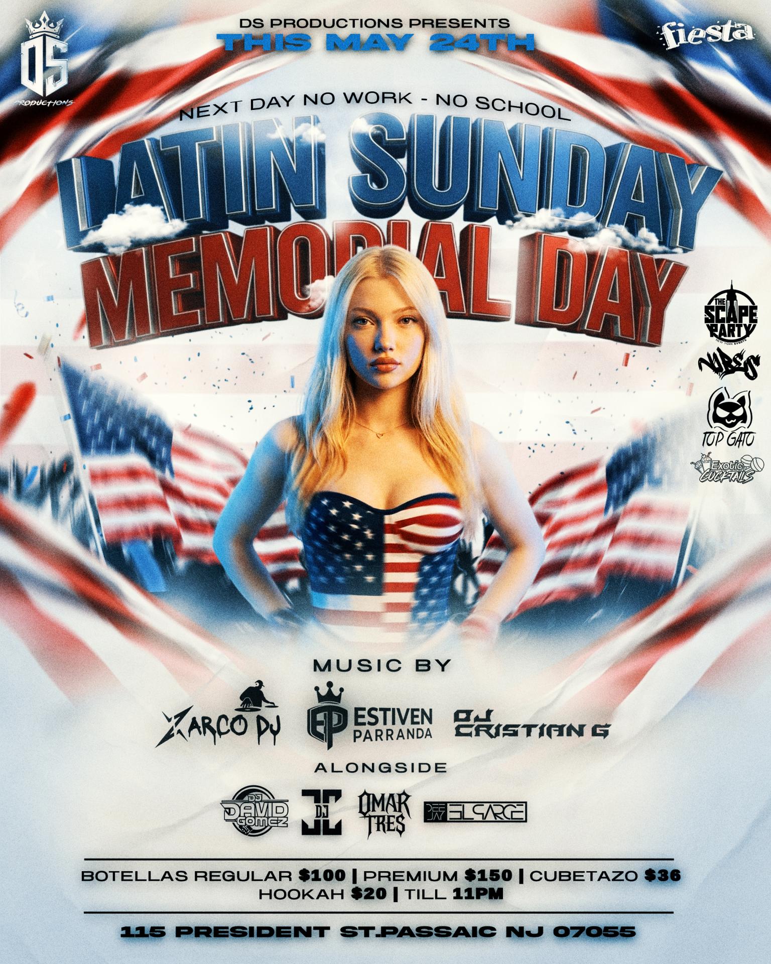 Buy tickets for LATIN SUNDAY - MEMORIAL DAY LATIN SUNDAY - MEMORIAL DAY