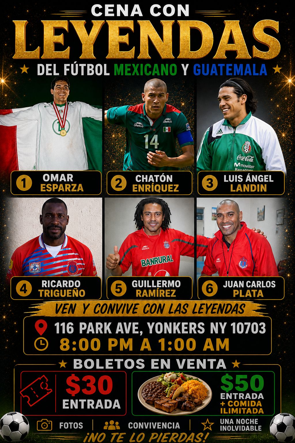 CENA CON LEYENDAS DEL FUTBOL
