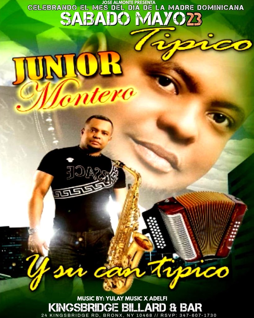 Buy tickets for JUNIOR MONTERO Y SU CAN TIPICA JUNIOR MONTERO Y SU CAN TIPICA