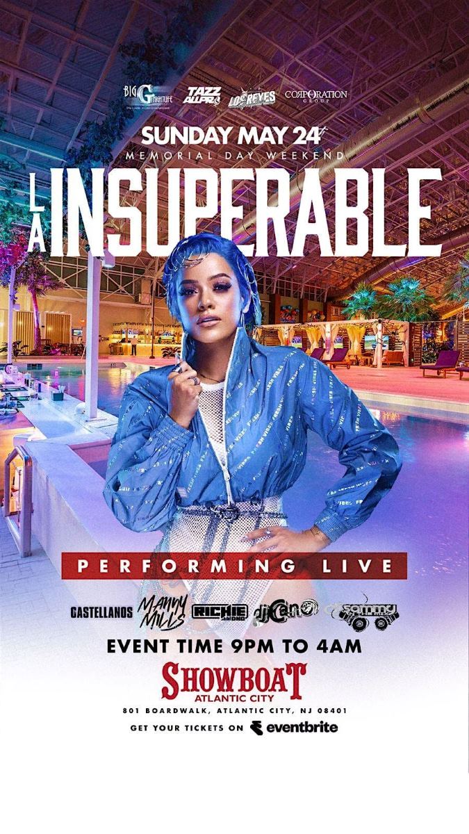 Buy tickets for La Insuperable Live at Showboat Atlantic City – Memorial Day Weekend La Insuperable Live at Showboat Atlantic City – Memorial Day Weekend