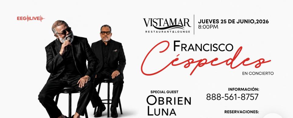 Buy tickets for Francisco Cespedes with special guest. Obrien Luna Francisco Cespedes with special guest. Obrien Luna
