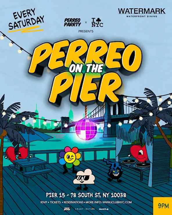#1 SUNDAY PERREO ON THE PIER - REGGAETON PARTY @ WATERMARK PIER 15 NYC