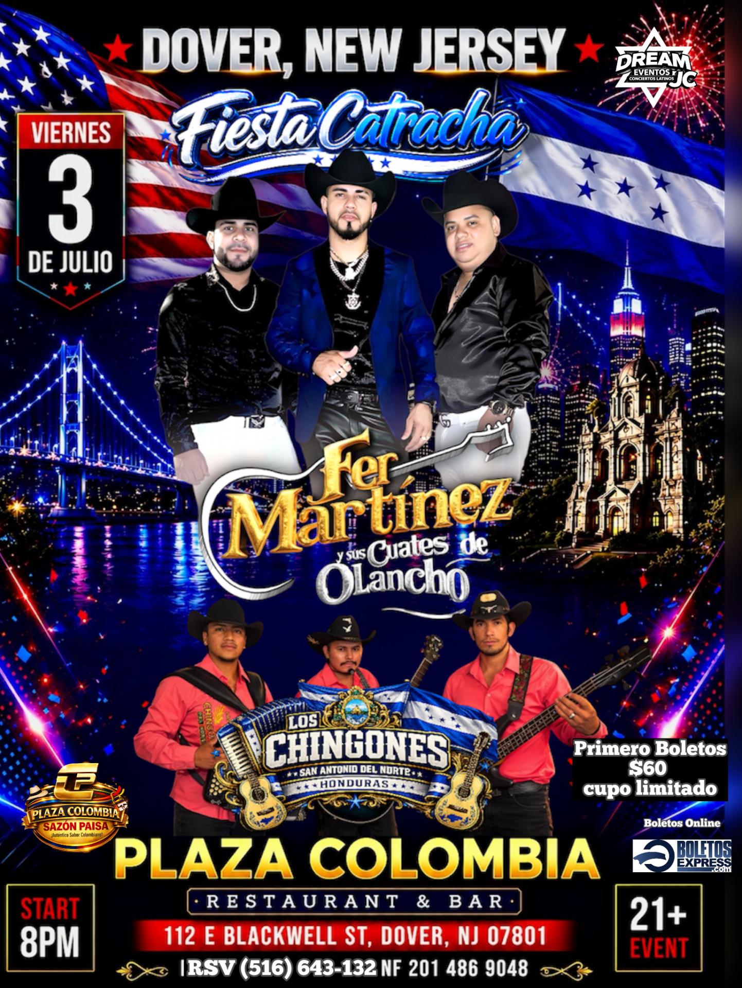 Buy tickets for Fer Martínez, en Dover, New Jersey, viernes 3 de julio y los Chingones de San Antonio Del Norte Fer Martínez, en Dover, New Jersey, viernes 3 de julio y los Chingones de San Antonio Del Norte