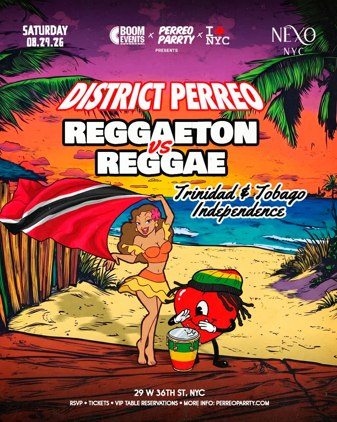 Buy tickets for Reggaeton v Reggae Trinidad & Tobago Independence Dance Party NEXO CLUB NYC Reggaeton v Reggae Trinidad & Tobago Independence Dance Party NEXO CLUB NYC