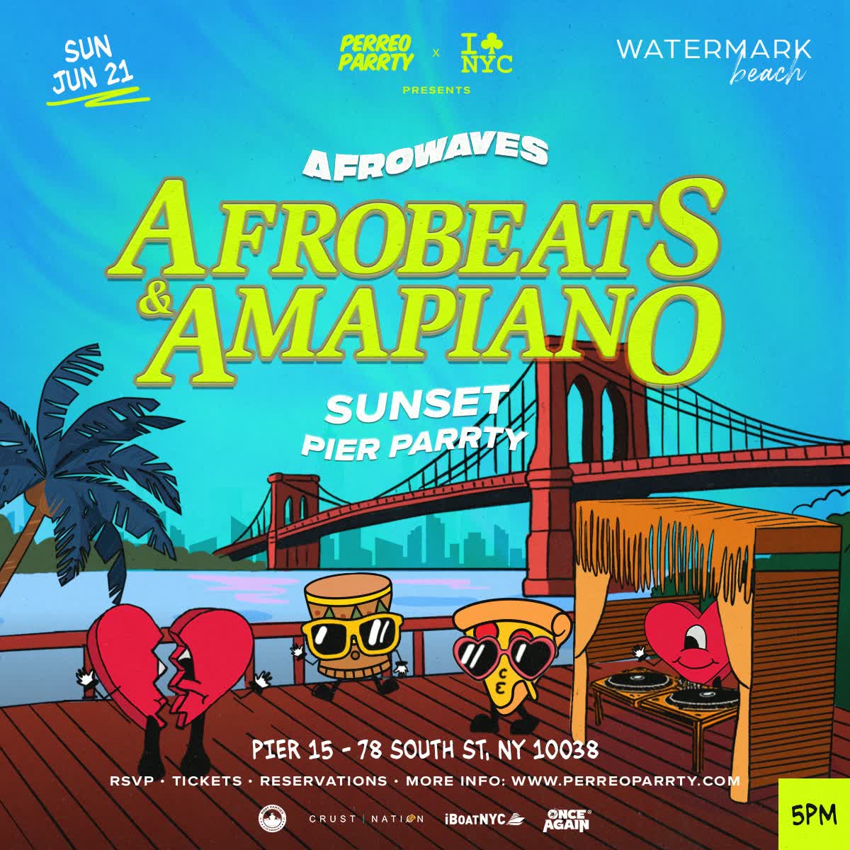 Afrobeats & Amapiano - Sunday Sunset Reggaeton Party @ Watermark