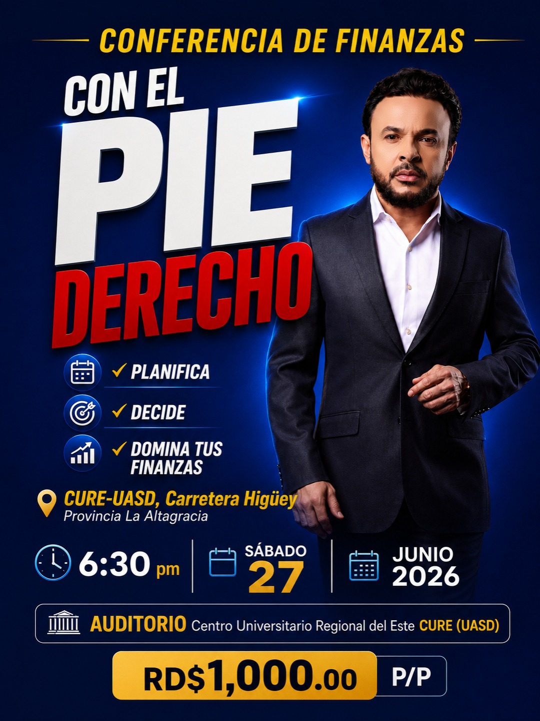 CON EL PIE DERECHO