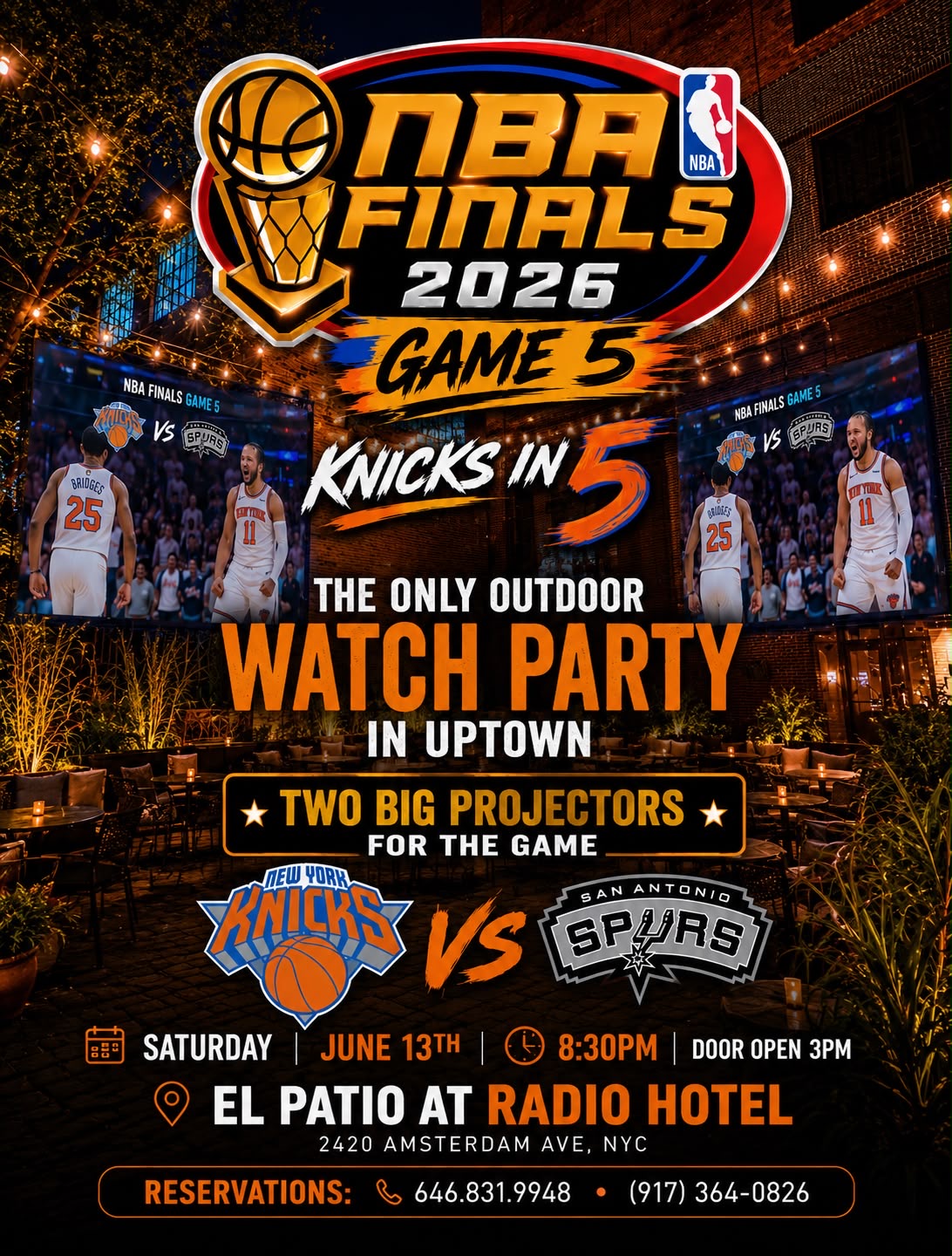 NBA FINAL 2026 Game5 KNICKS IN 5