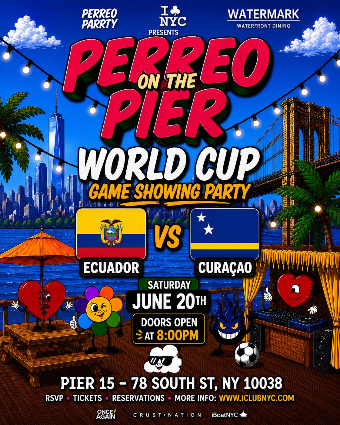 #1 World Cup Viewing Party Soccer: Ecuador v Curacao at Watermark Beach