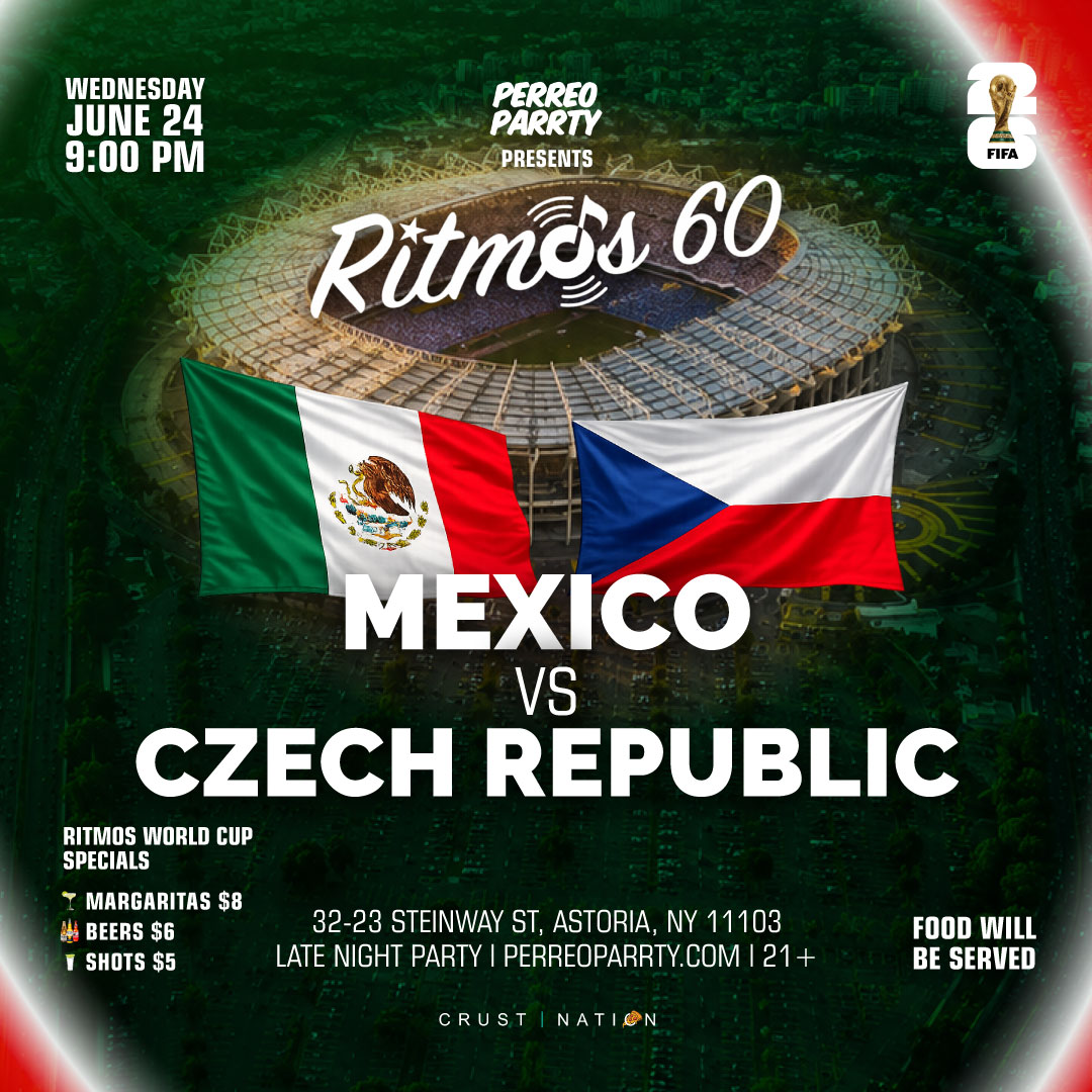 Buy tickets for FIFA WORLD CUP 2026 WATCH PARTY: MEXICO vs CZECH REPUBLIC at RITMOS 60 FIFA WORLD CUP 2026 WATCH PARTY: MEXICO vs CZECH REPUBLIC at RITMOS 60