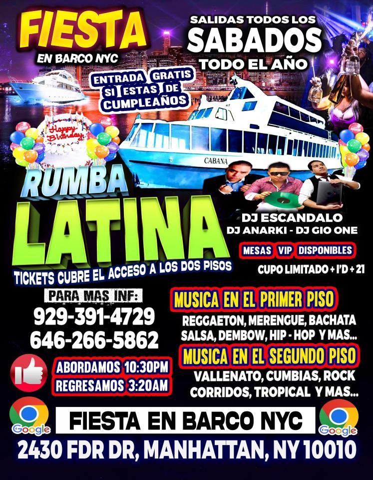 Fiesta En Barco + Radio Dj's + Dos Pisos De Musica Diferente