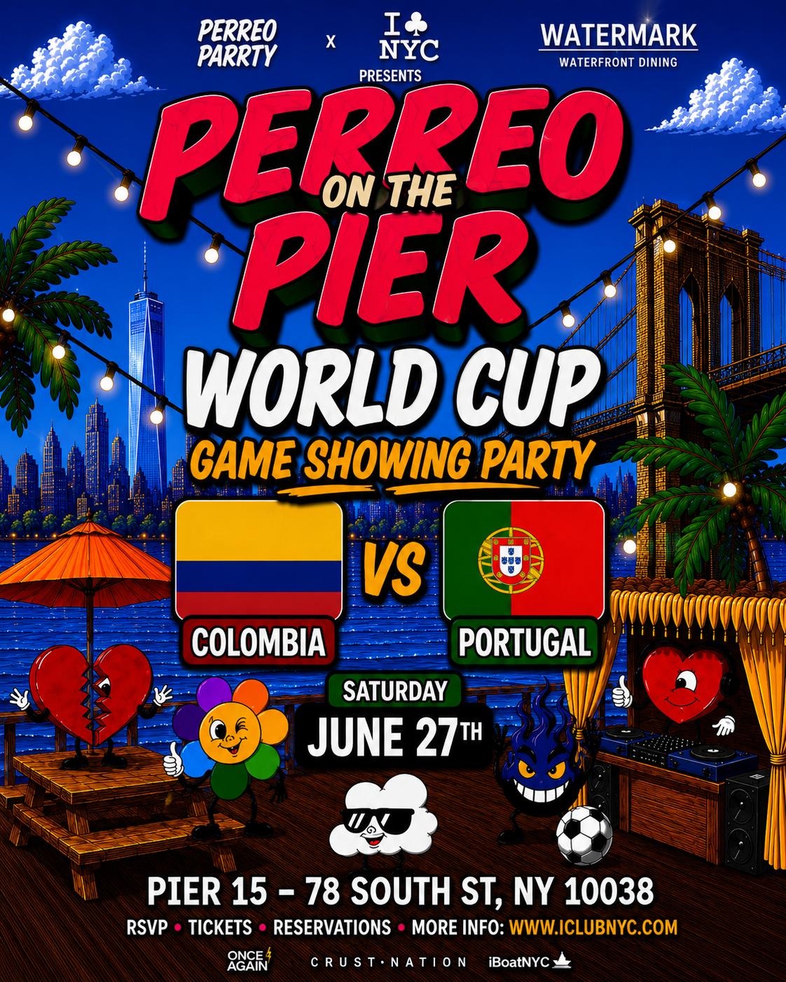 Buy tickets for World Cup Watch Party: Colombia v Portugal at Watermark Beach Outside World Cup Watch Party: Colombia v Portugal at Watermark Beach Outside