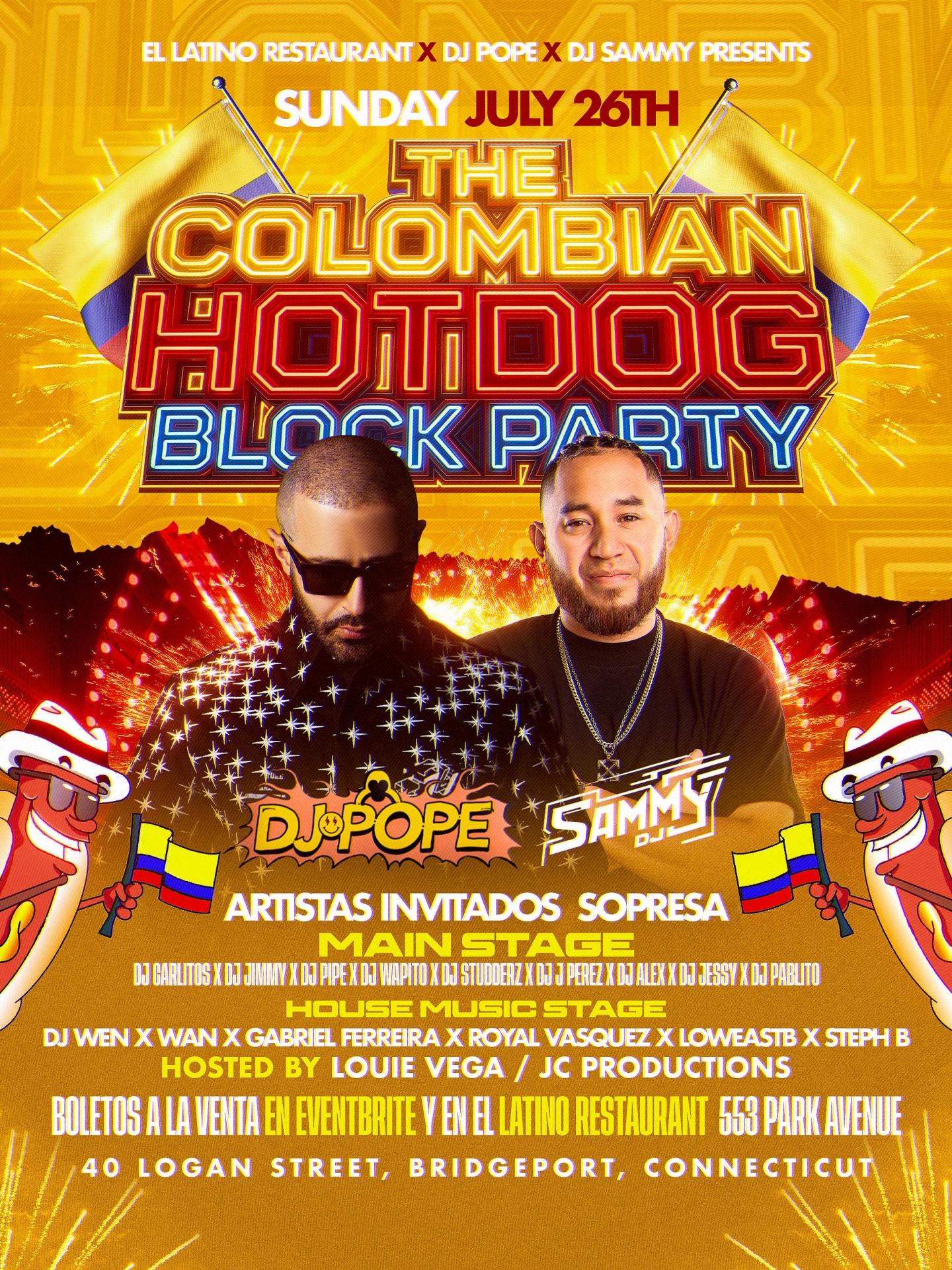 THE COLOMBIAN HOT DOG BLOCK PARTY