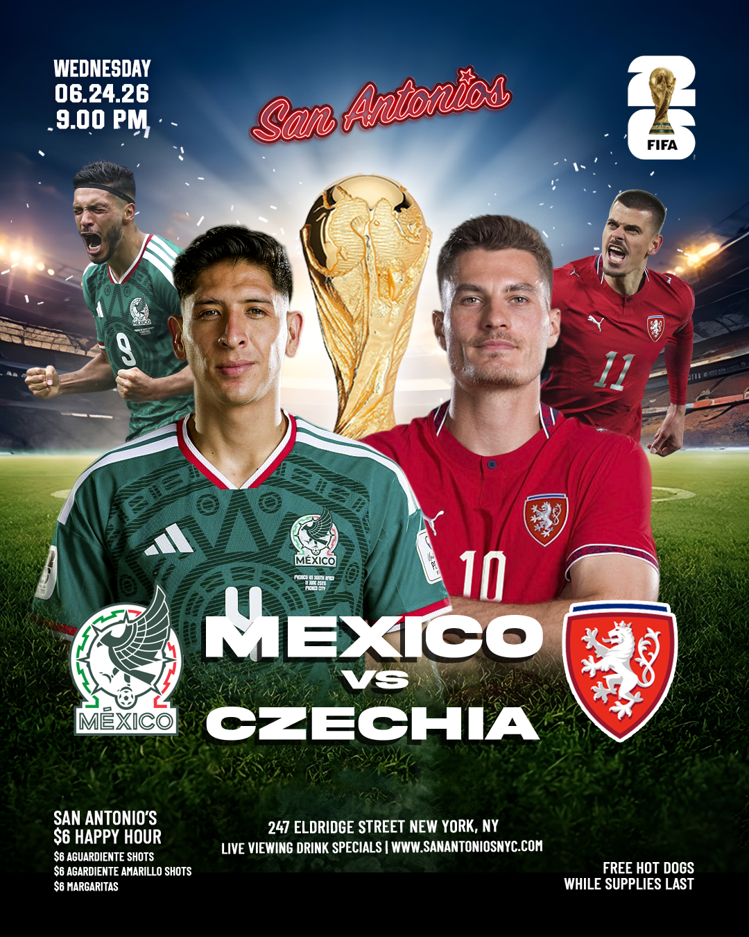 Buy tickets for FIFA WORLD CUP 2026 WATCH PARTY: MEXICO v CZECHIA at San Antonios FIFA WORLD CUP 2026 WATCH PARTY: MEXICO v CZECHIA at San Antonios