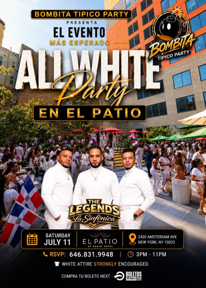 Buy tickets for The Legends la Sinfonica ALL WHITE PARTY Bombita Party The Legends la Sinfonica ALL WHITE PARTY Bombita Party