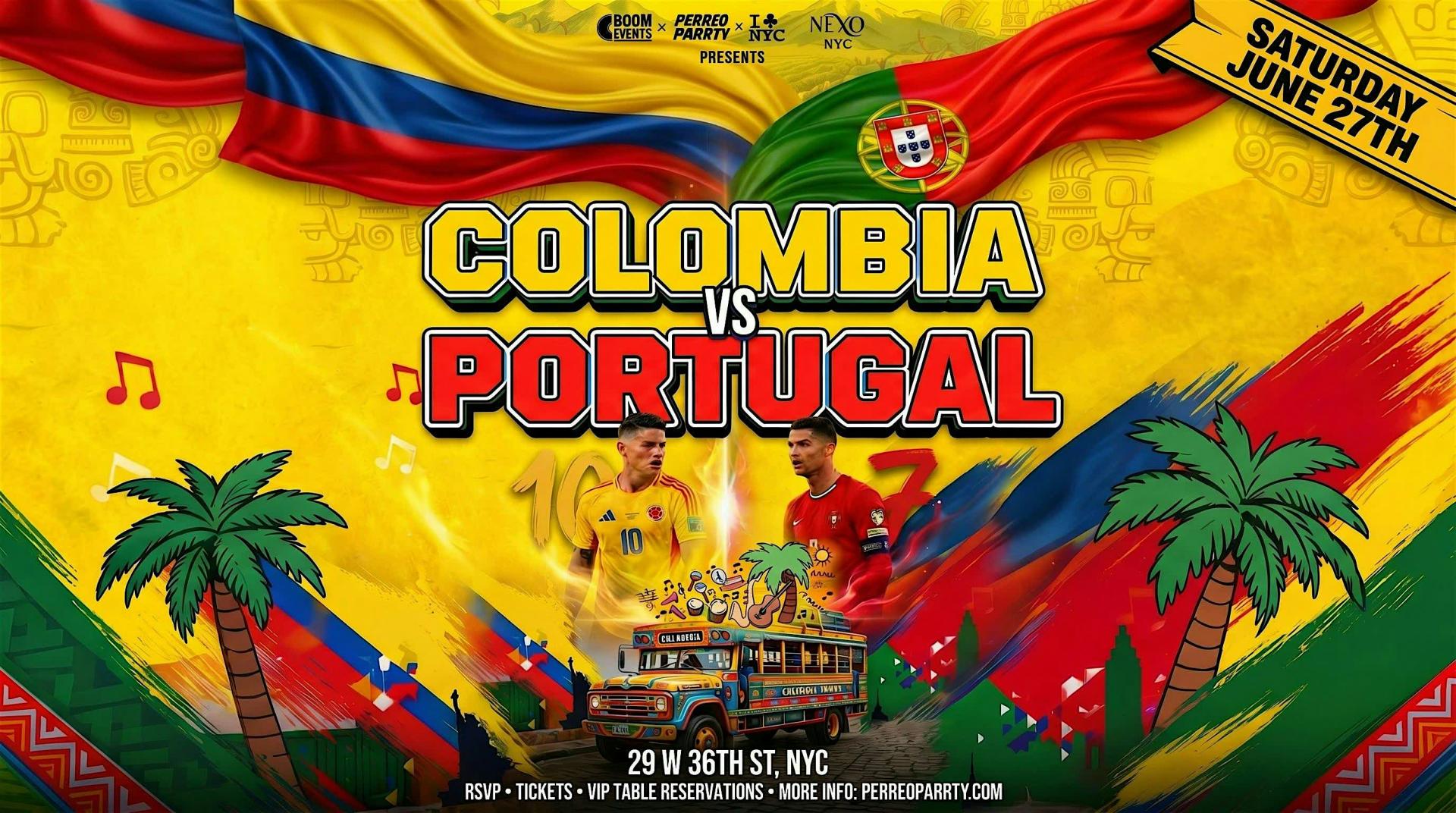 FREE Fifa World Cup Watch Party: COLOMBIA vs PORTUGAL @ NEXO CON AFTERPARTY