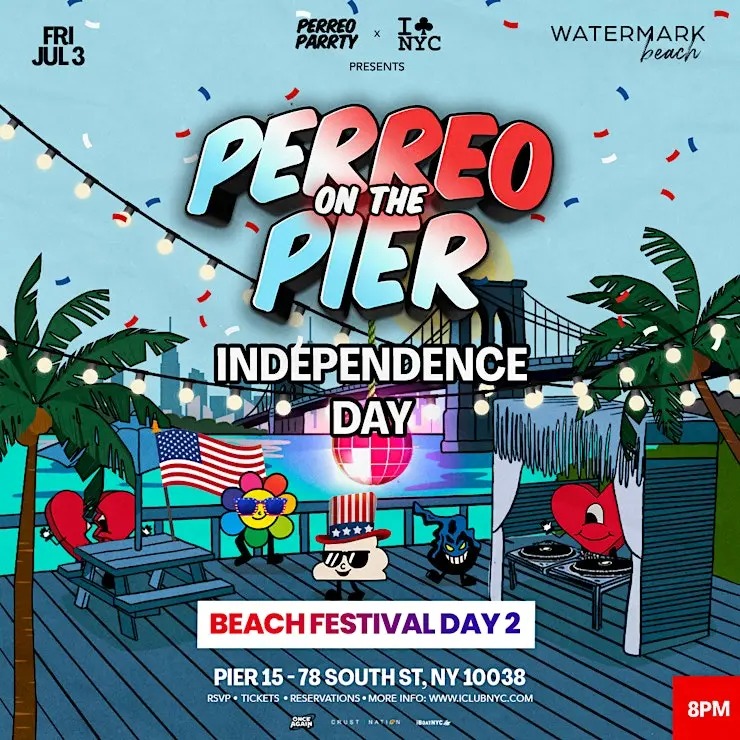 Buy tickets for Independence Day Reggaeton Beach Party at Watermark Pier 15 Independence Day Reggaeton Beach Party at Watermark Pier 15