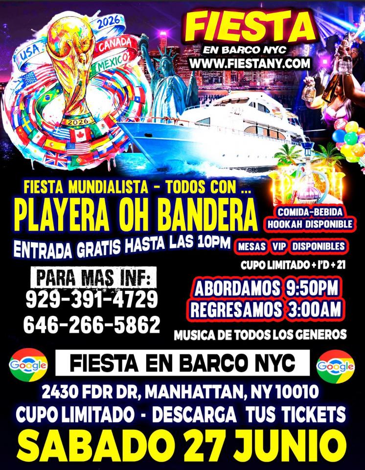 Fiesta Mundialista En Barco -  Todos Con Playera Oh Bandera