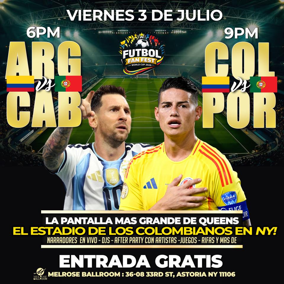 6PM ARGENTINA vs CABO VERDE  • 9:30PM COLOMBIA  vs GHANA