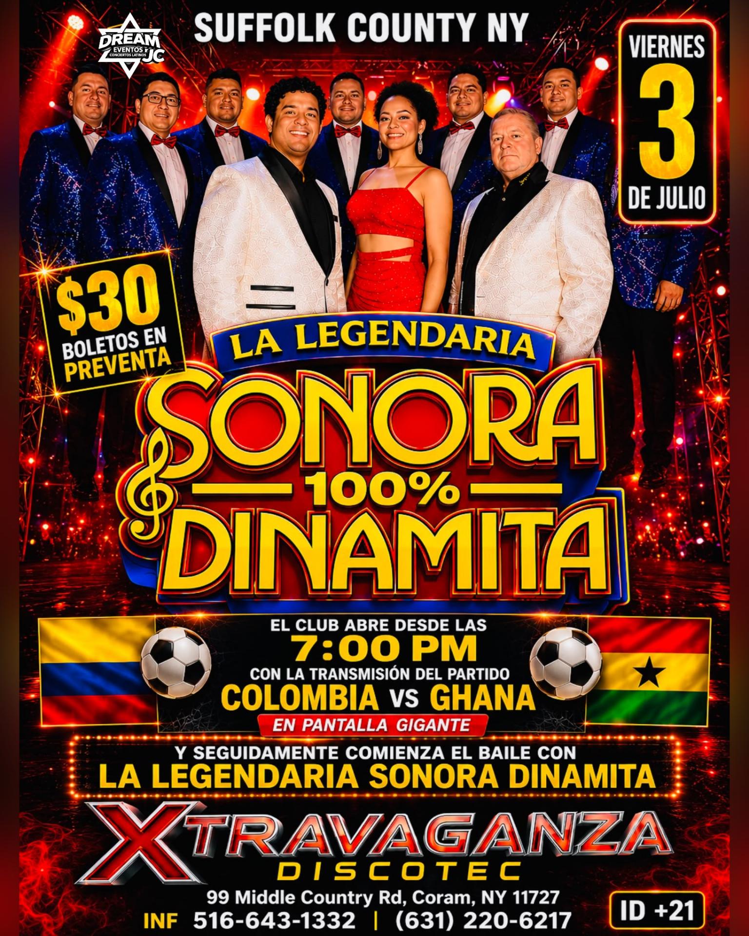 La Sonora Dinamita este viernes 3 julio / Coram Long island