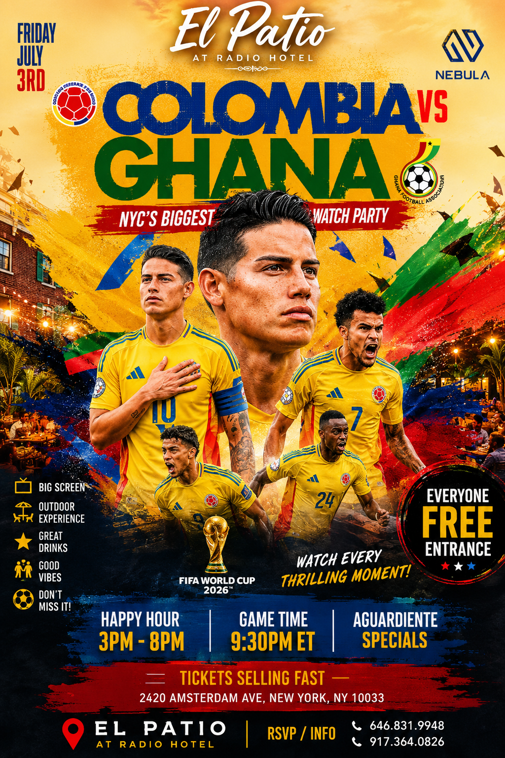 COLOMBIA WORLDCUP ELIMINATION WATCH PARTY