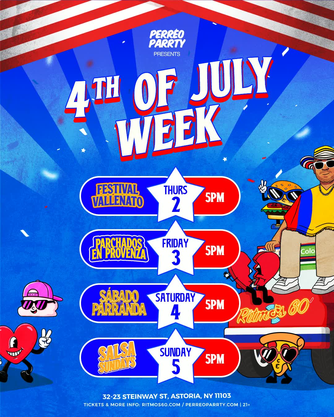 Buy tickets for Ritmos: 4th of July Independence Festival Friday Latin Party NYC Ritmos: 4th of July Independence Festival Friday Latin Party NYC