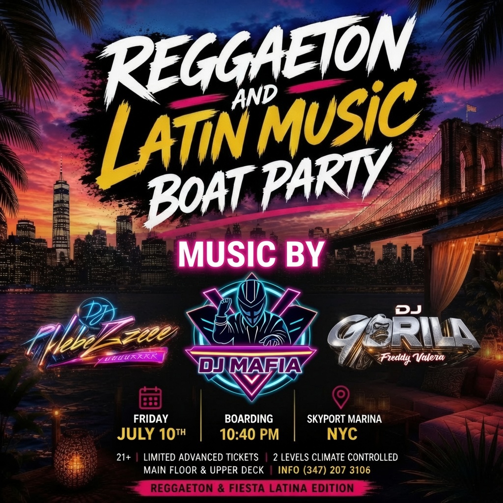 Buy tickets for REGGAETON LATIN MUSIC BOAT PARTY REGGAETON LATIN MUSIC BOAT PARTY