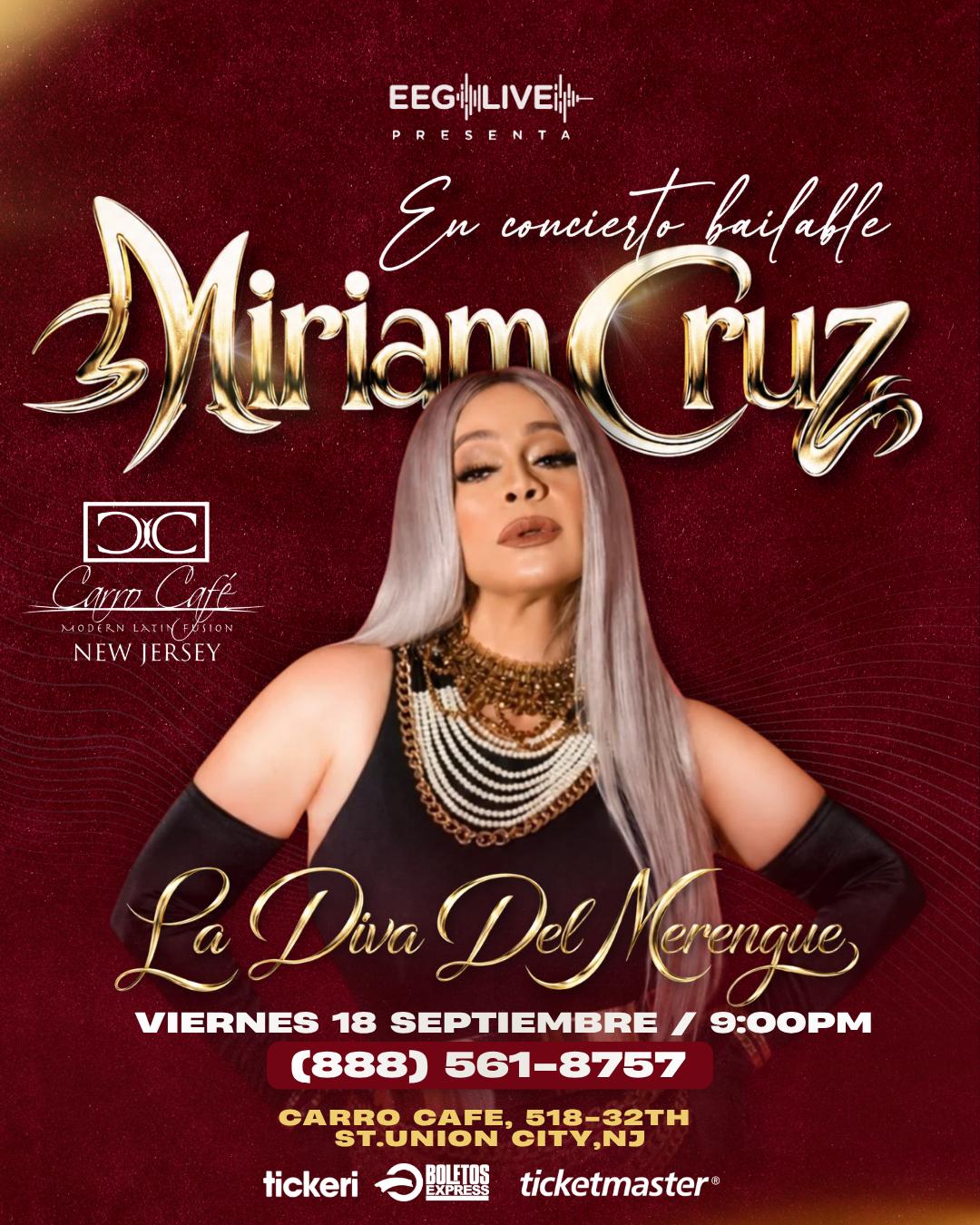 Buy tickets for Miriam Cruz | RESERVA DE MESA Miriam Cruz | RESERVA DE MESA