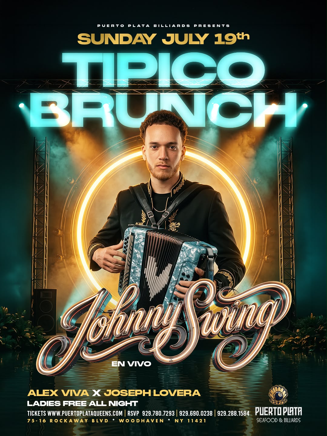 TIPICO BRUNCH FEATURING JOHNNY SWING @ PUERTO PLATA QUEENS