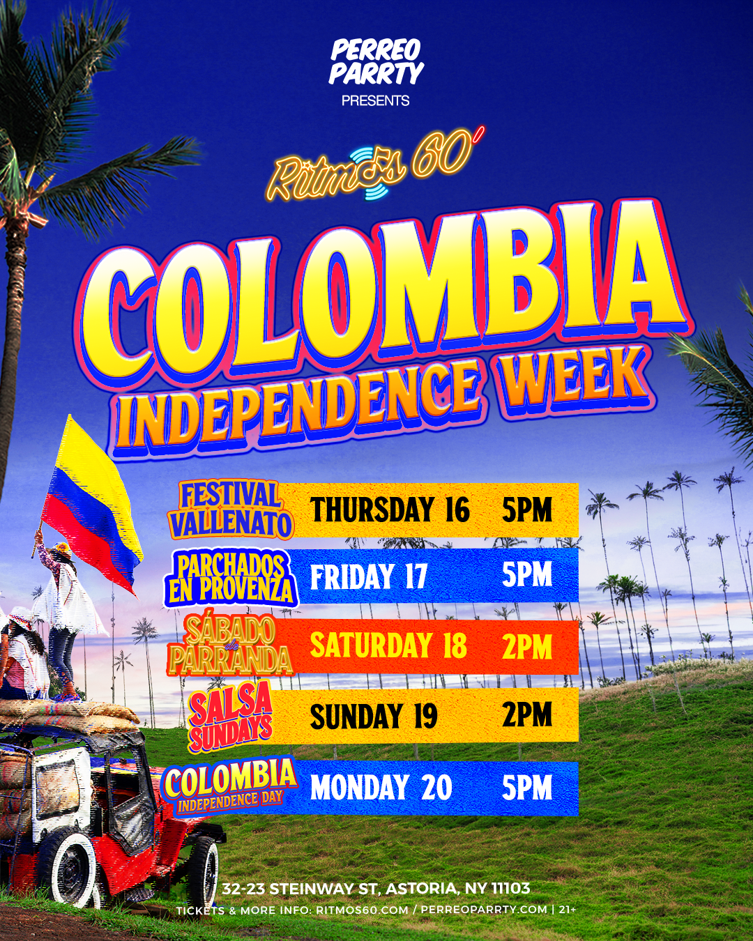 Buy tickets for Vallenato Thursday Colombian Independence Celebration Legendary Ritmos Bar Vallenato Thursday Colombian Independence Celebration Legendary Ritmos Bar