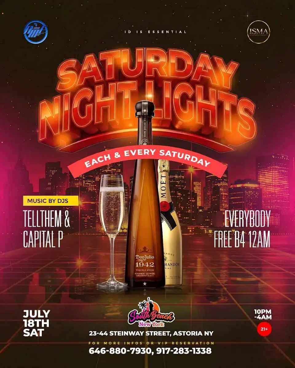 Saturday Night Party in Astoria | Saturday Night Lights at South Beach – July 18