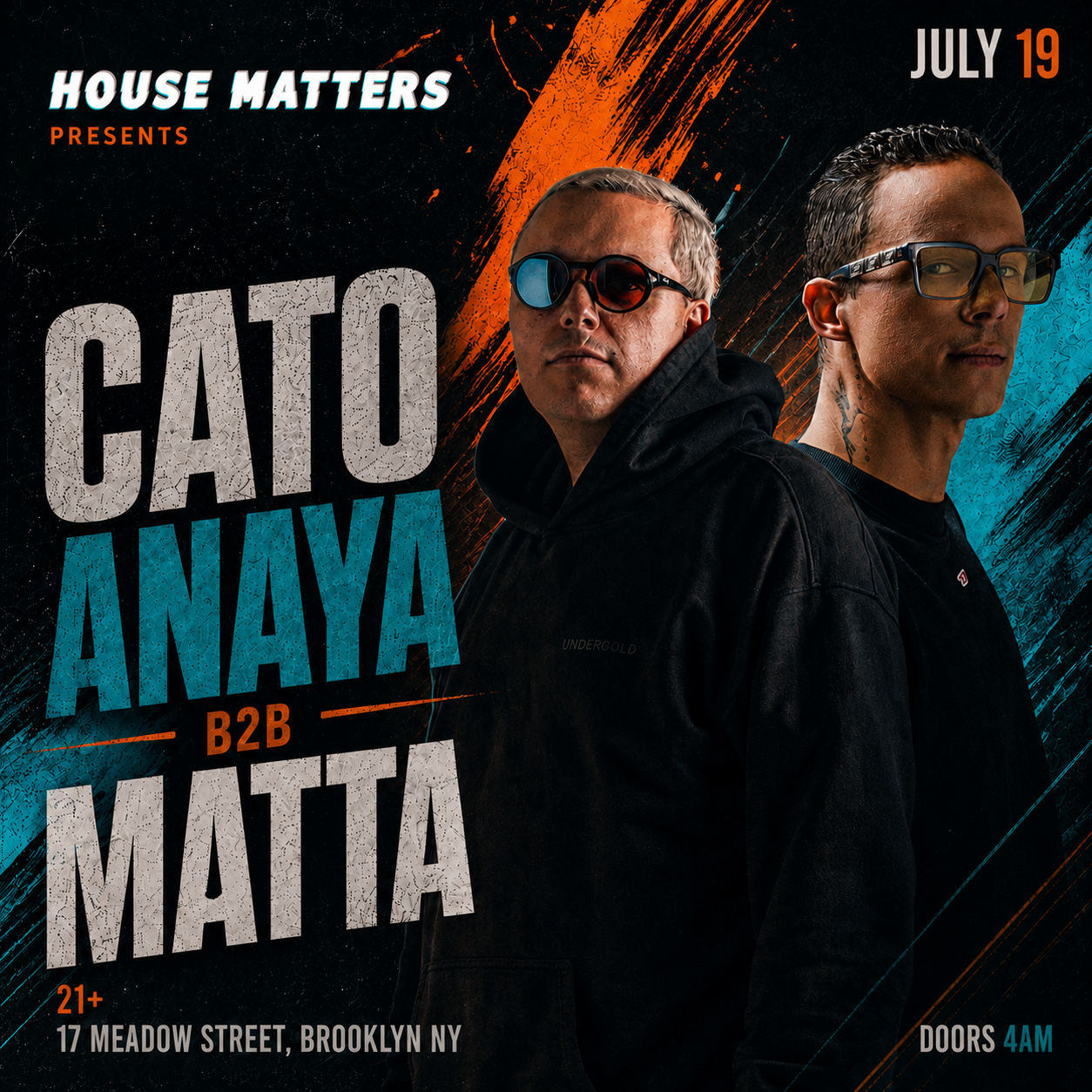 Buy tickets for CATO ANAYA b2b MATTA: AFTER HOURS @ Brooklyn, NYC CATO ANAYA b2b MATTA: AFTER HOURS @ Brooklyn, NYC