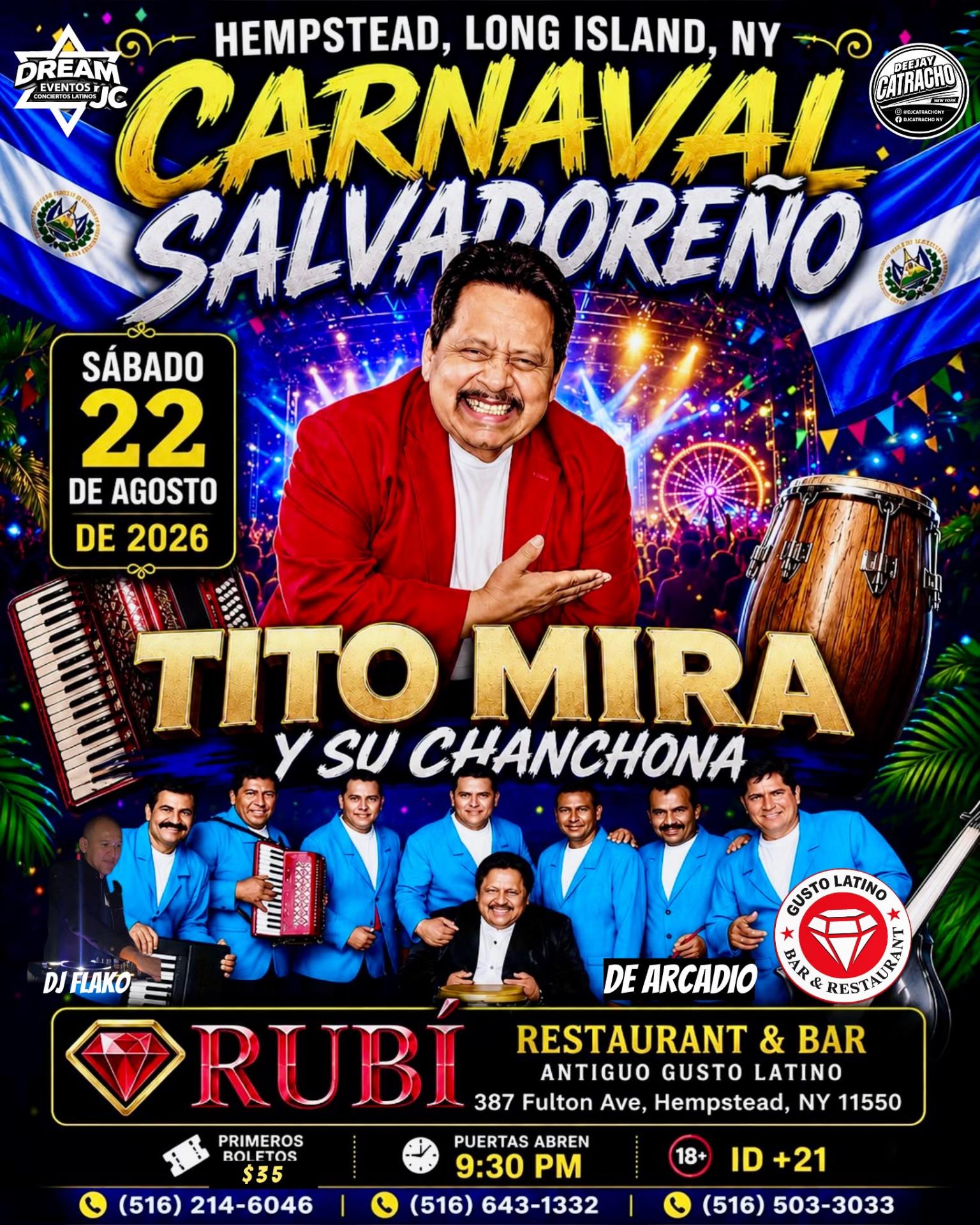 Tito mira y sus chanchona de Arcadio / Hempstead NY