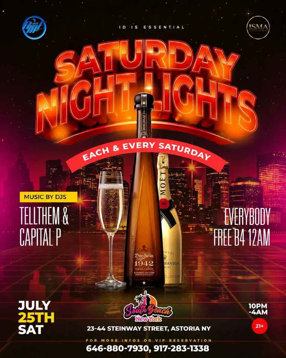 Buy tickets for Saturday Night Lights at South Beach Astoria – Astoria Saturday Night Party Saturday Night Lights at South Beach Astoria – Astoria Saturday Night Party